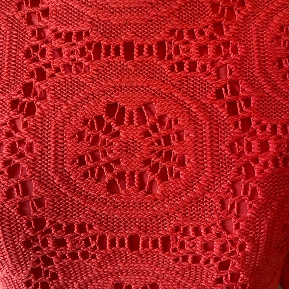 ❌SOLD❌ ADRIANNA PAPELL LACE OVERLAY DRESS SIZE 6 CORAL PINK - Picture 3 of 7